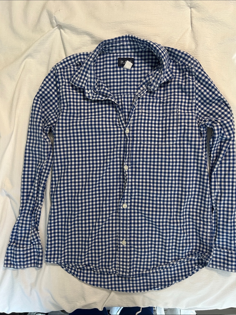 Place Blue and White Gingham Button-Down Shirt